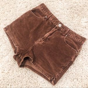 BDG Corduroy High Waisted Shorts